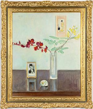 Einar Jolin, Still life with flowers and a shell.