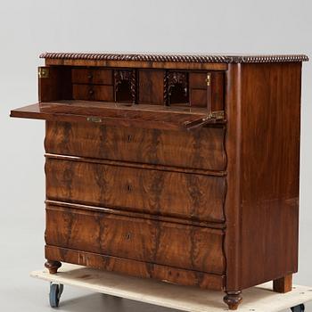 SKRIVBYRÅ, senempire, 1800-talets mitt.