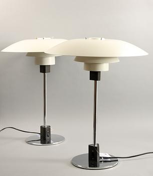 BORDSLAMPOR, 2 st, PH 4/3, Poul Henningsen, Louis Poulsen, Danmark.