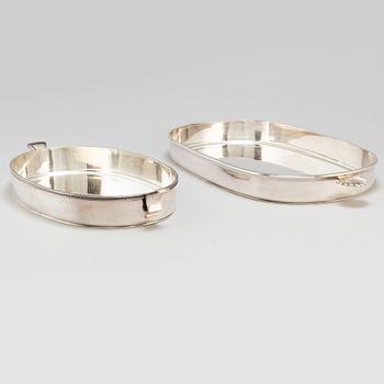 Two silverplated dishes by CG Råström.