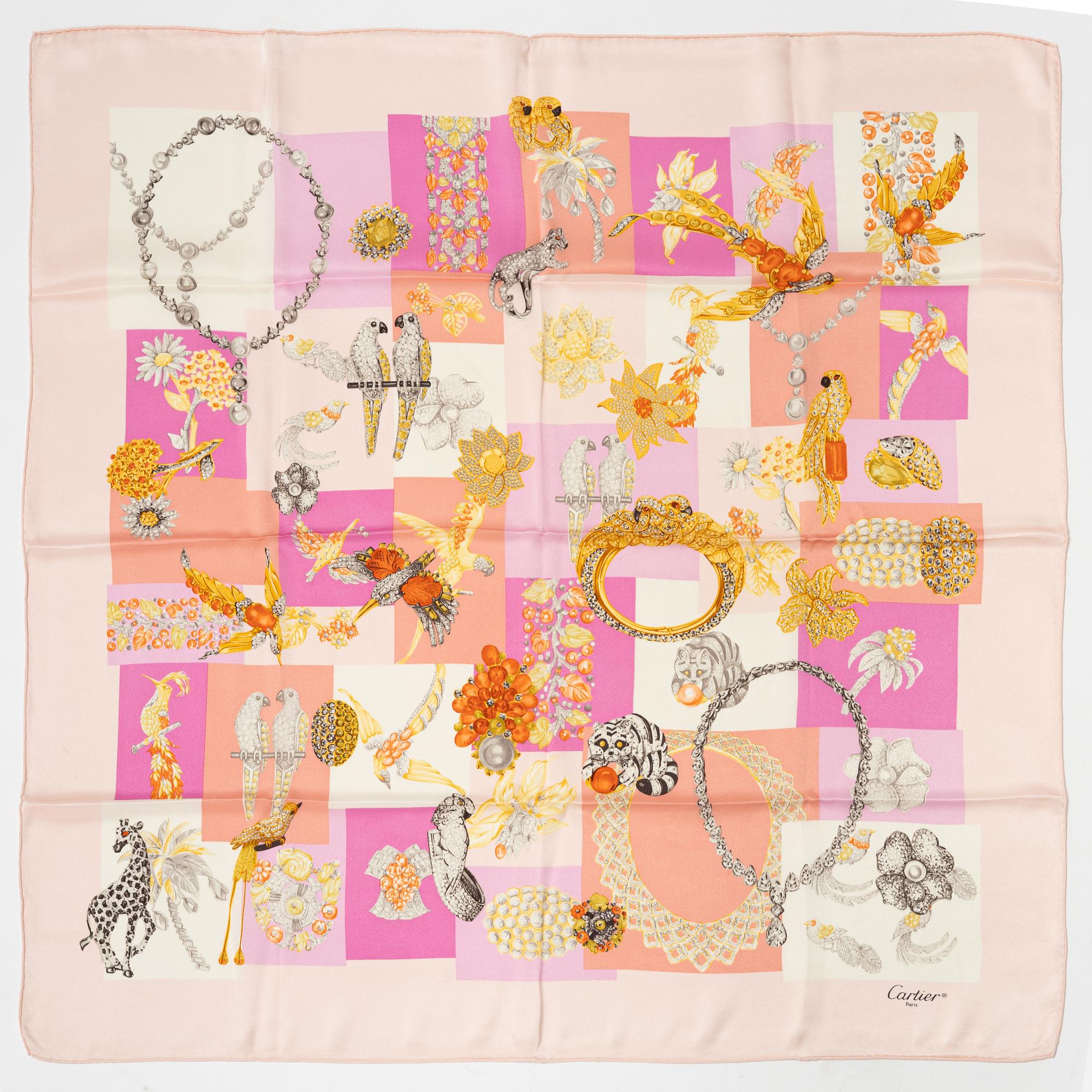 Cartier, a silk scarf.