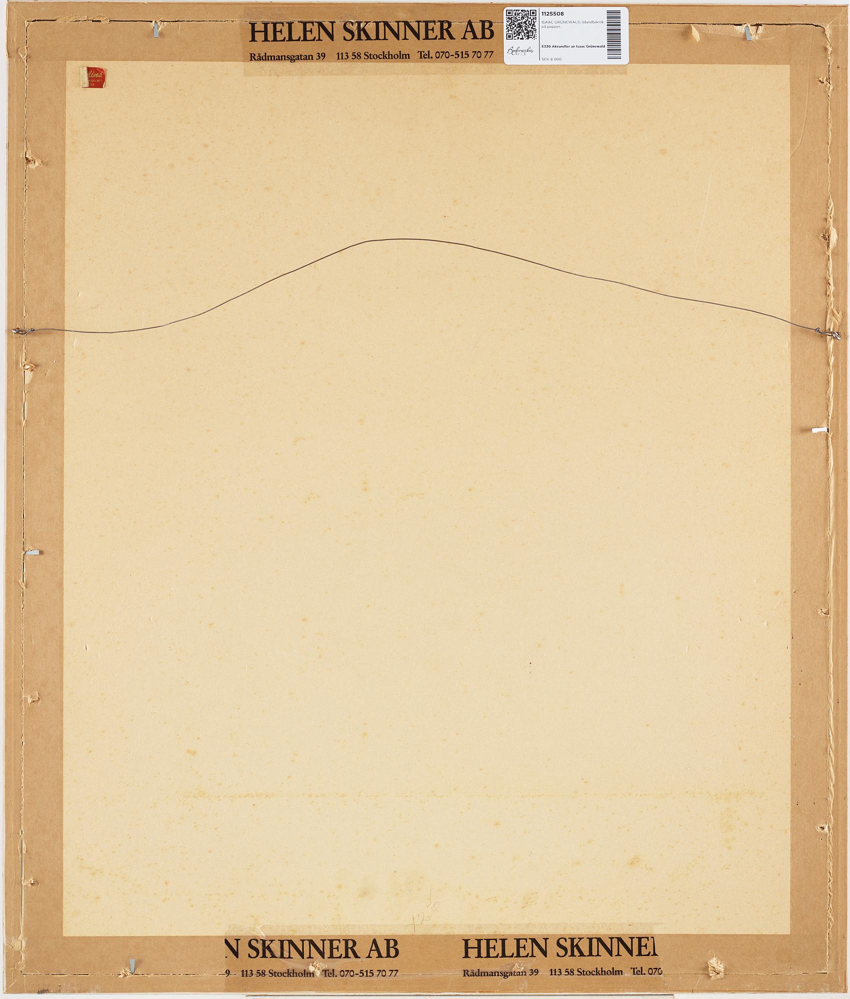 ISAAC GRÜNEWALD, blandteknik på papper.