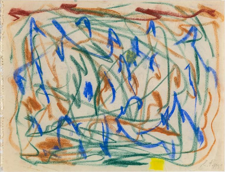 EDDIE FIGGE, pastel, signed and dated 1953.