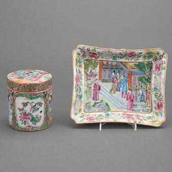 FAT samt TEDOSA, porslin, Kanton, Kina, 1800-tal.