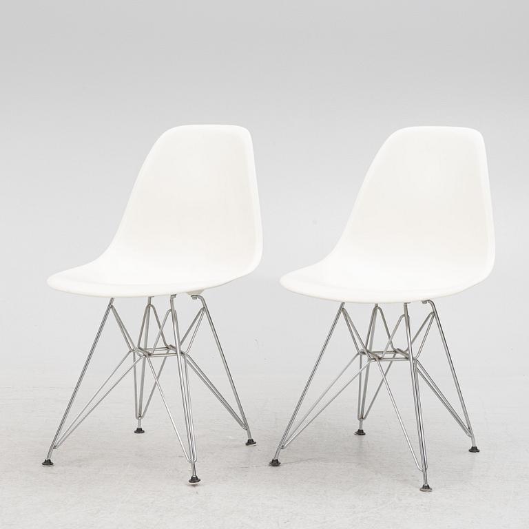 Charles & Ray Eames, a pair of Plastic DSR" chair, Vitra, 2007.