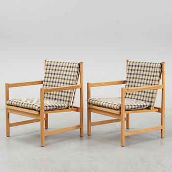 Børge Mogensen, karmstolar ett par, "Tremme hvilestol", Fritz Hansen.