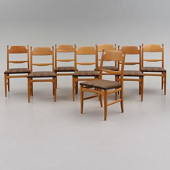 STOLAR, 8 st, "Calmare Nyckel", Carl Malmsten, Åfors Möbelfabrik, 1900-talets andra hälft.