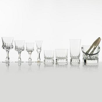 Göran Wärff, a 50-piece 'Prince' glass service, Kosta, Sweden.