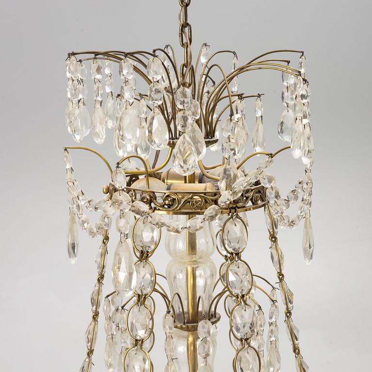 A Gustavian style chandelier, mid-20th Century.