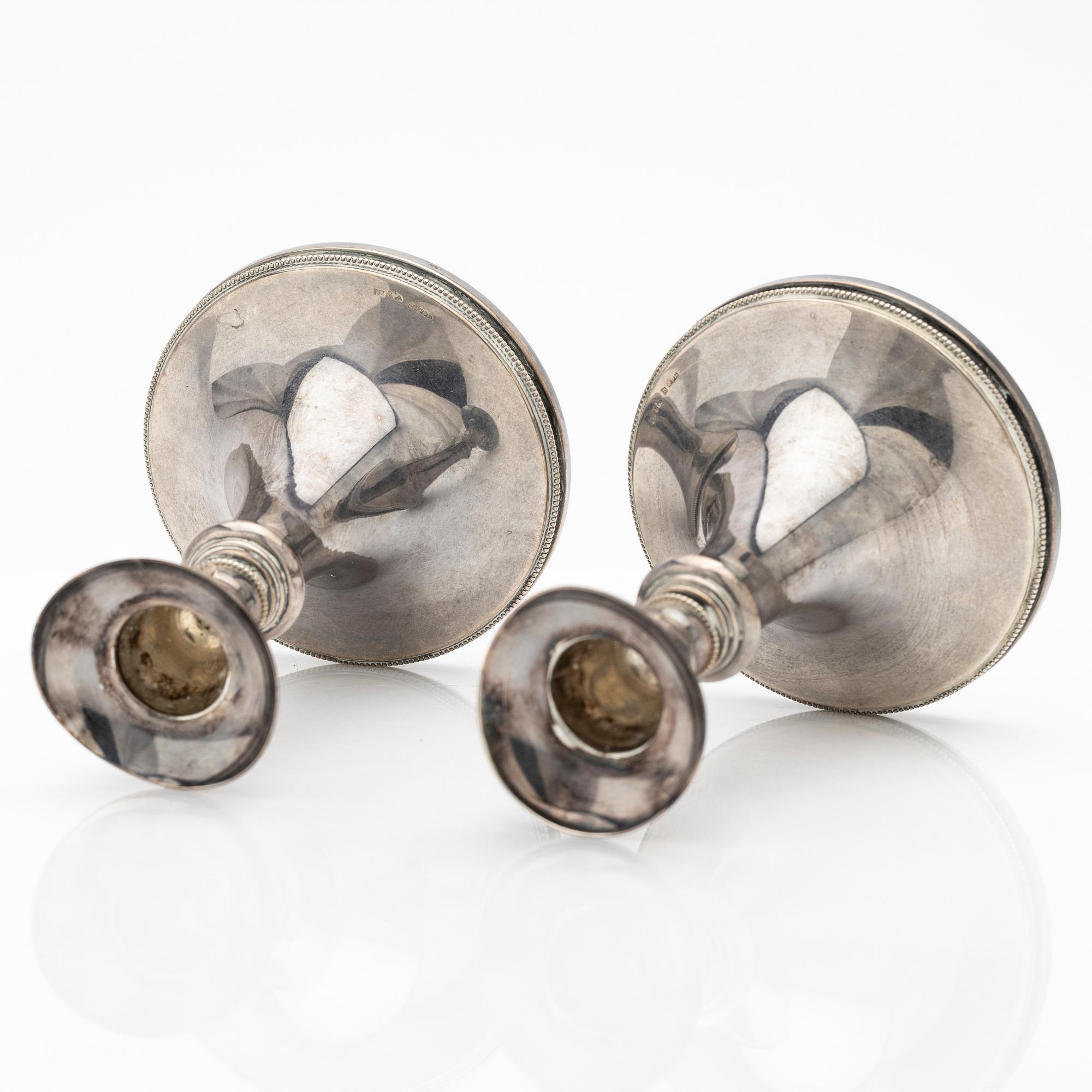 Candelsticks, a pair, silver, MGAB, 1960.