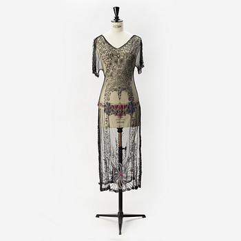 A pearl embroidered 1920's dress.