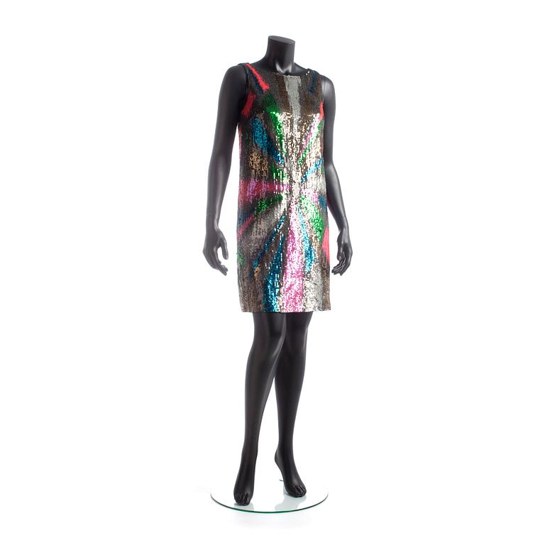 EMILIO PUCCI, a multi-coloured sequin dress.
