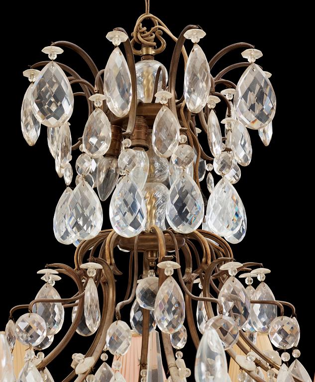 LJUSKRONA, rokokostil, 1900-tal. Höjd: 96 cm.