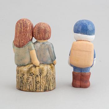 Lisa Larson, four stoneware figurines, for K-Studion, Gustavsberg.