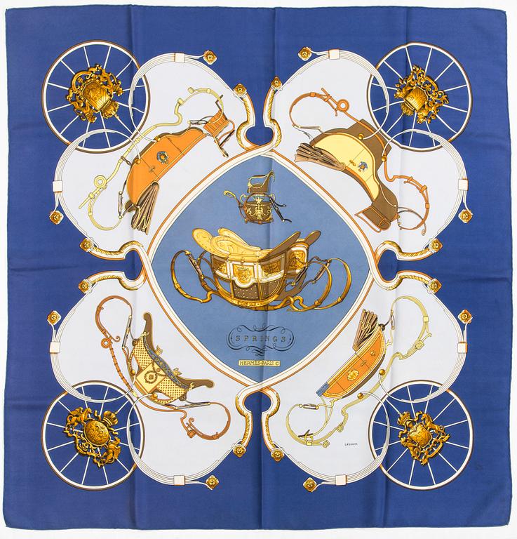 Hermès, A "Springs" silkscarf.