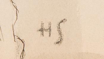 Helene Schjerfbeck, Lutande Mansmodell.