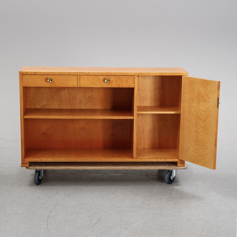 A birch tree book case, mid 20th Century.