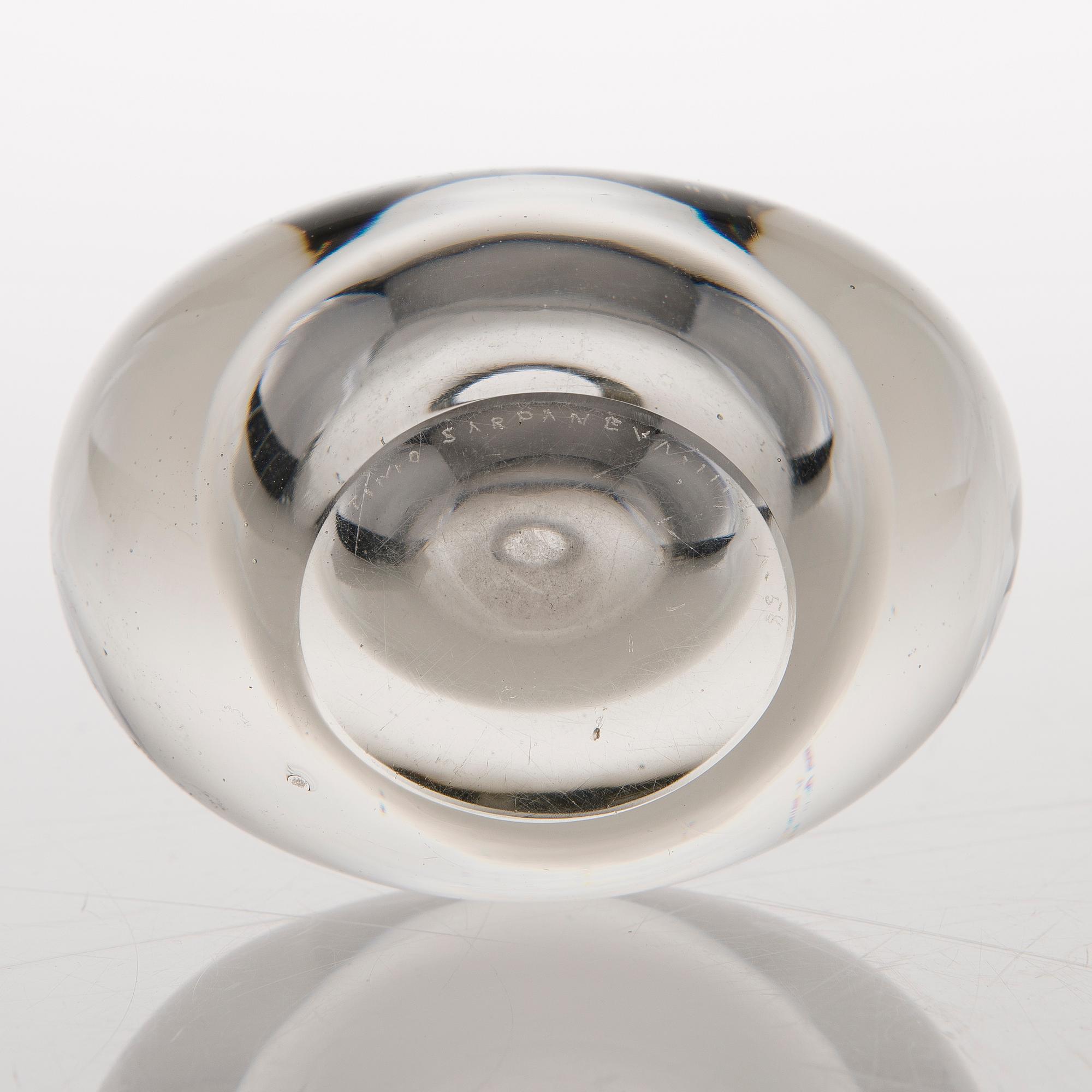Sydän Glass Sculpture, signed Timo Sarpaneva - Iittala 58.