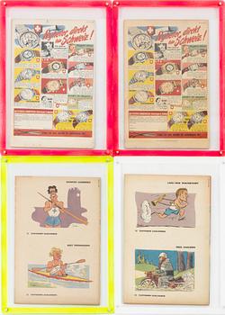 Serietidningar, 4 st "Fantomen", Nr 4,5, 17 & 18, 1951.