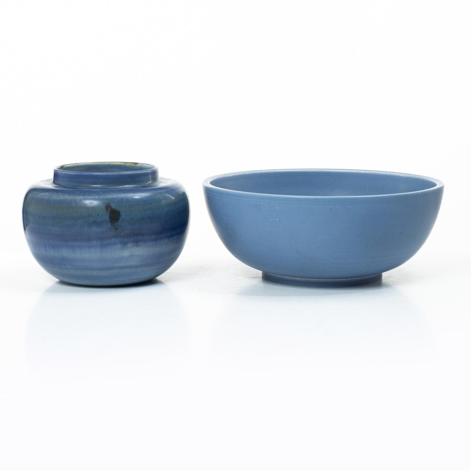 Gertrud Lönegren, a vase and a bowl, Rörstrand.