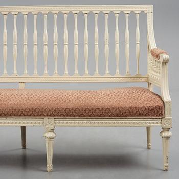 A late-Gustavian sofa in the manner of Ephraim Ståhl, Stockholm, late 18th century.