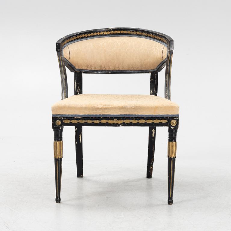 A Late Gustavian armchair, around 1800.