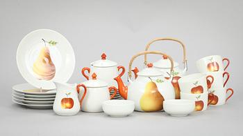 TESERVIS, porslin, 18 delar, Porcelain de Paris, Limoges, Frankrike. 1900-tal.