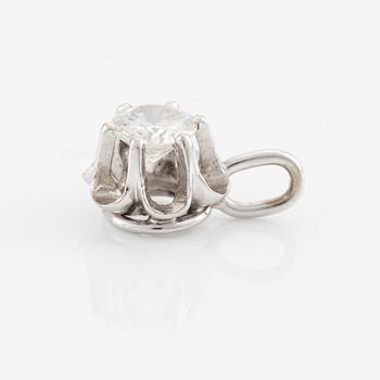 Hänge, 18K vitguld med briljantslipad diamant ca 0,35 ct.