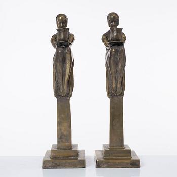 Candelabras, a pair, Art Deco style, 20th century.