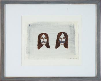 Klara Kristalova, signed and dated -97. Mixed media on paper.