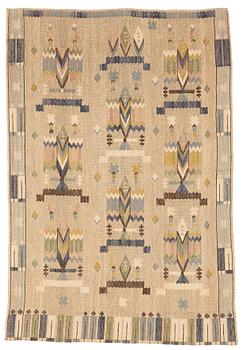 182. Annie Frykholm, A drape, "Buketter", flat weave, ca 236-238 x 158-165 cm, unsigned.