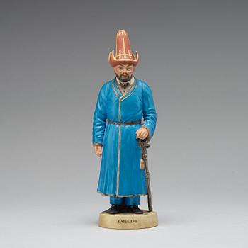 284. A Russian bisquit figure, "Bashkir", Kuznetsov/Gardner, Russia, 1891-1917.