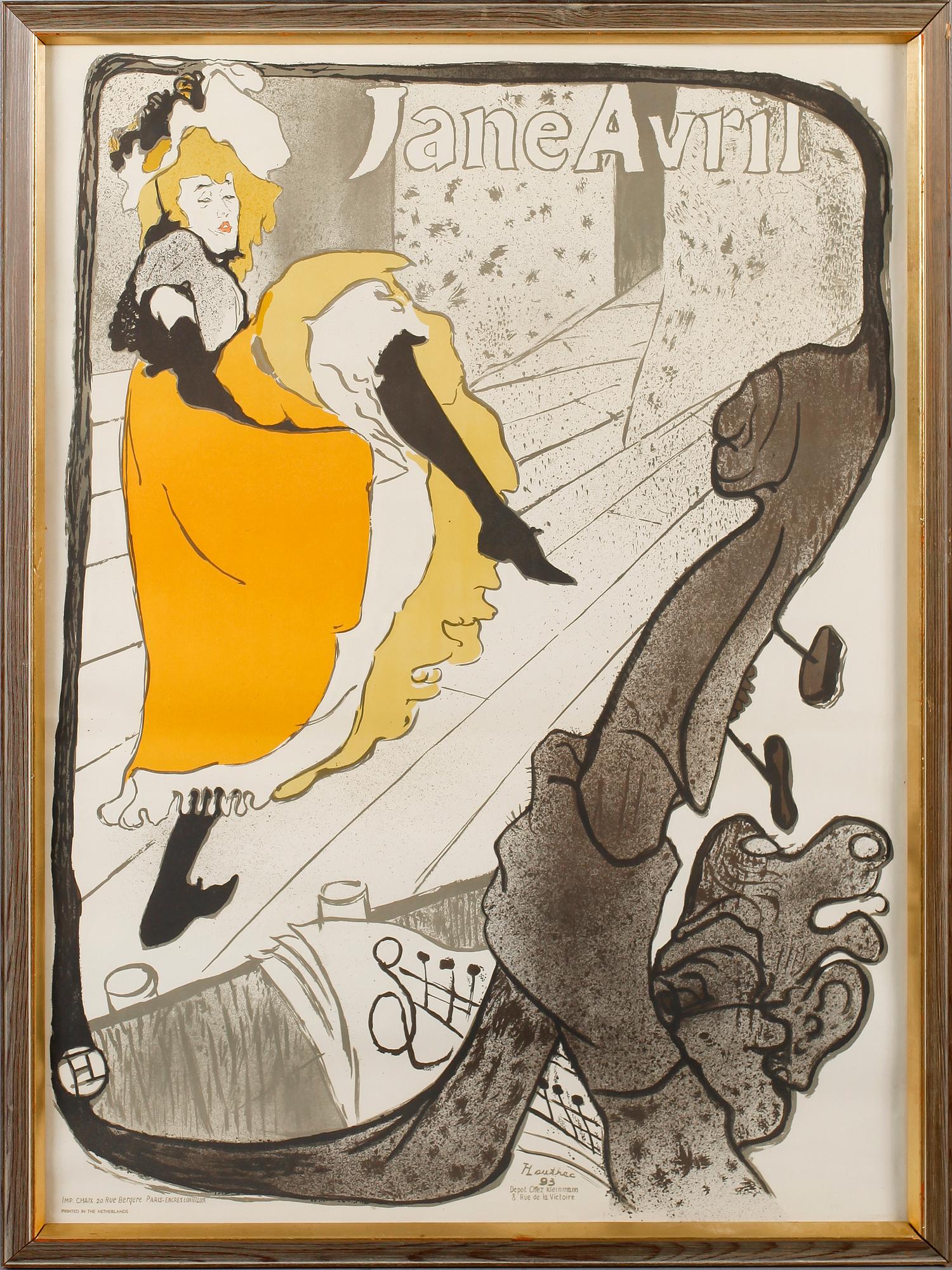 HENRI DE TOULOUSE-LAUTREC, efter, affisch, 1900-tal.