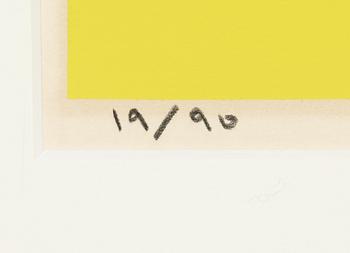Olle Bærtling, silkscreen in colours, signed 19/90.