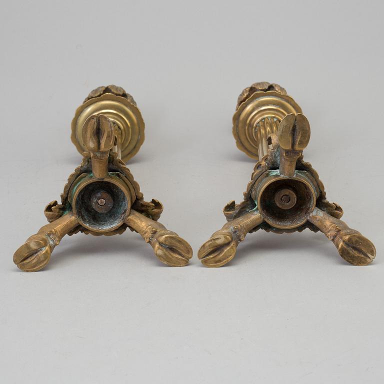 CANDLESTICKS, a pair, ca 1900.