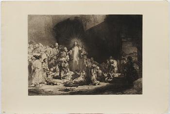 REMBRANDT HARMENSZ VAN RIJN efter, grafiska blad, 3 st, 1900-tal.
