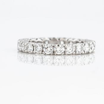 A brilliant cut diamond ring.