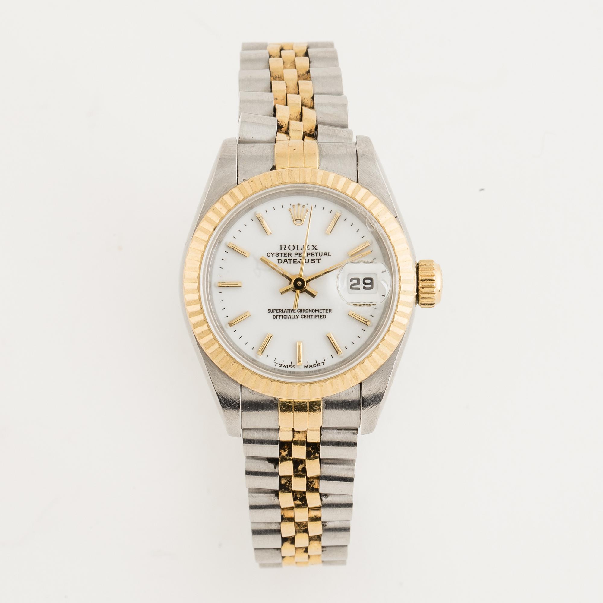 Rolex, Oyster Perpetual, Datejust, Chronometer, wristwatch, 26 mm.