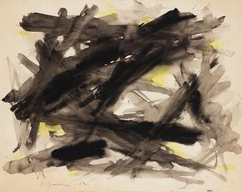 OLLE BONNIÉR, mixed media on paper, signed and dated -52.