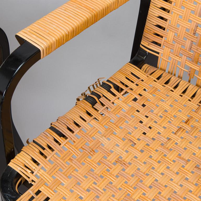 Alvar Aalto, karmstolar, 4 st, modell 45, för Artek 1970-tal.