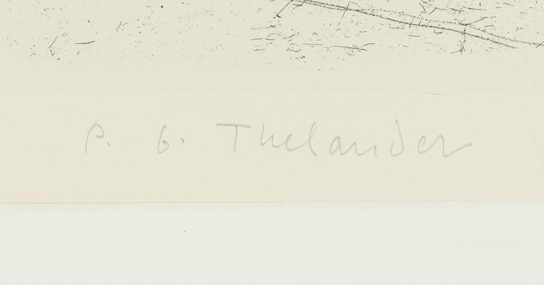 PG Thelander, "Tapir" (Zinc).