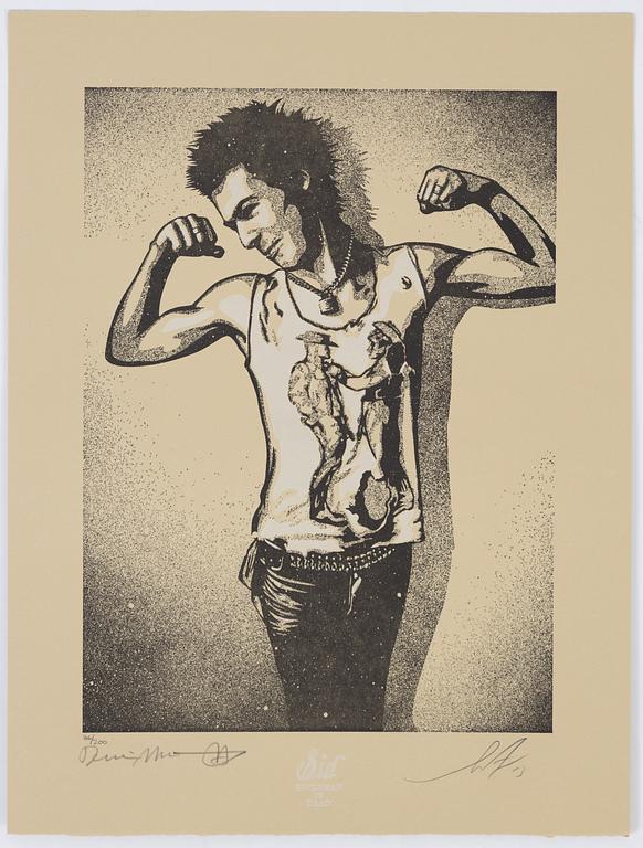 Shepard Fairey & Dennis Morris,  the complete portfolio with 10 letterpress prints, 2013. Each signed and numbered.