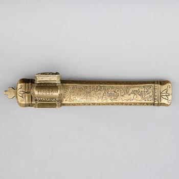 PENNSKRIN, mässing, orientalisk, 1700-/1800-tal.
