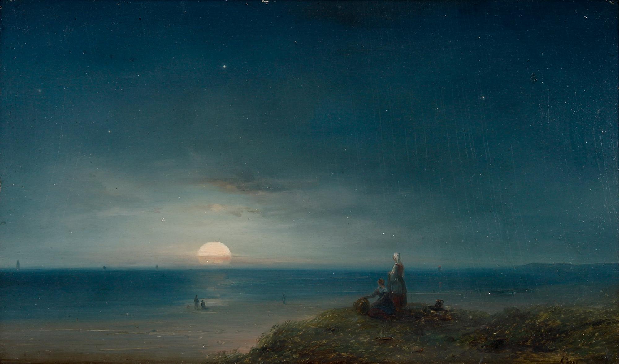 GERTRUD WRÅKE LINDQVIST, olja på pannå. Monogramsign.