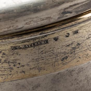 STOP, silver, barockstil, C.G Hallberg, Stockholm, 1896. Vikt ca 800 gram.