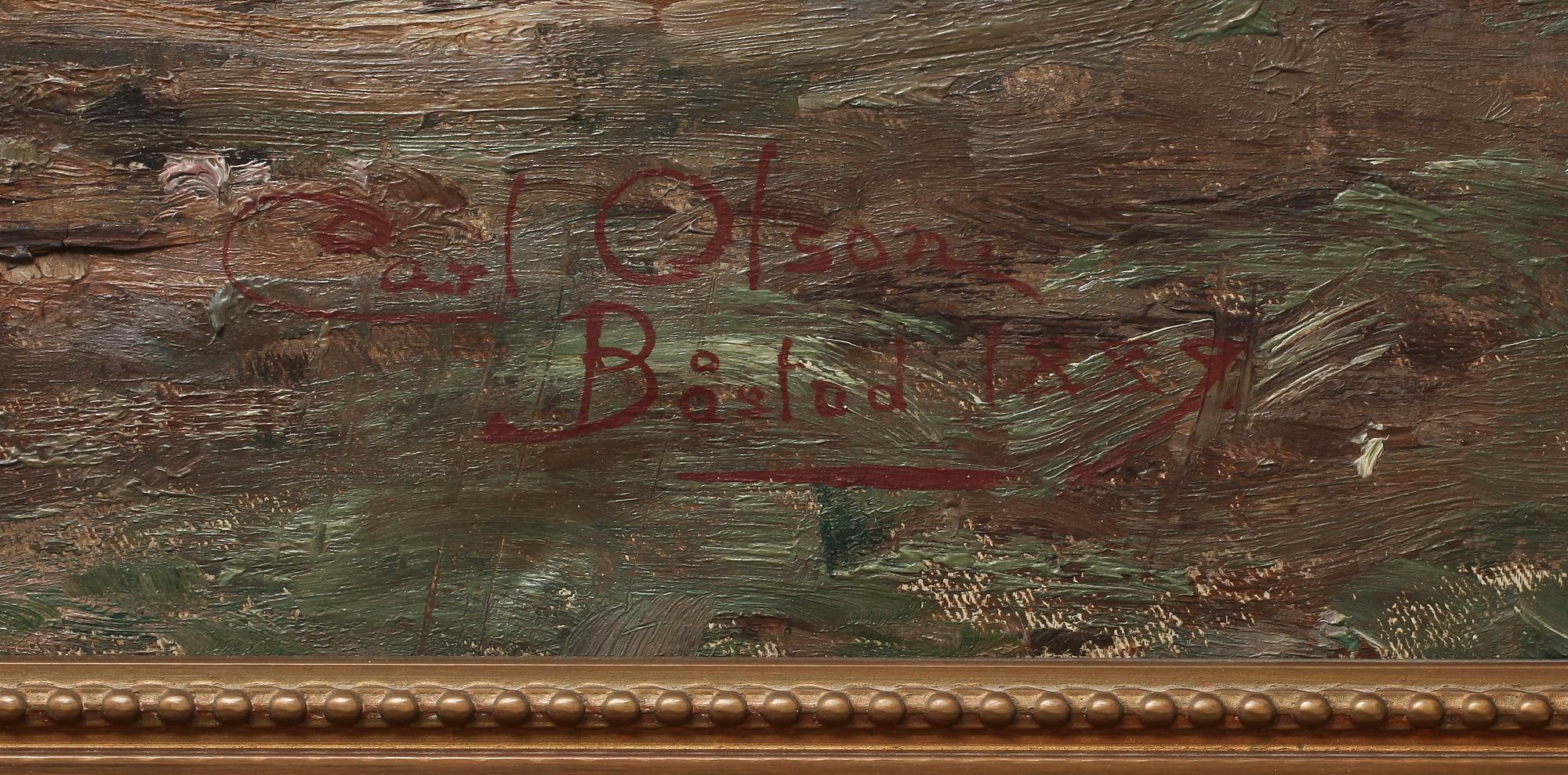 CARL OLSON, olja på duk, sign o dat Båstad 1889.