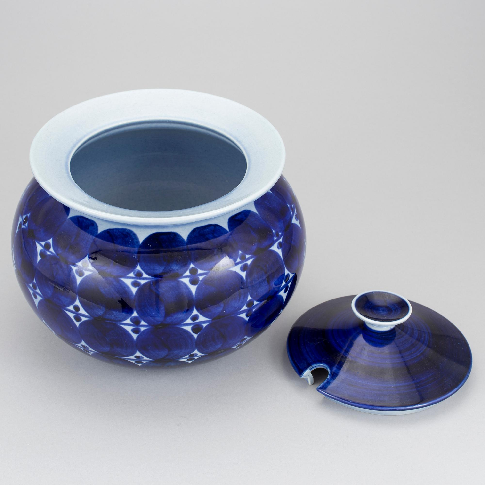LISA LARSON, terrin med lock, flintgods, LISA LARSON, terrin med lock, flintgods,