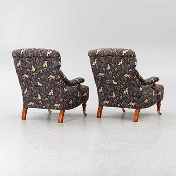 Armchairs, a pair, model no. 3591, purchased from Svenskt Tenn.