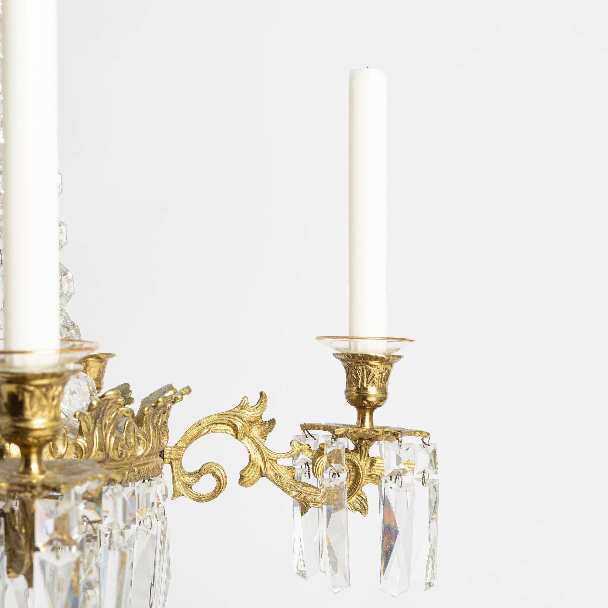 Chandelier, Oscarian style, 20th century.