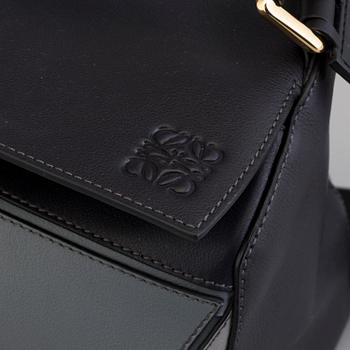 A black and grey calf leather "Puzzle bag" by Loewe 2017.